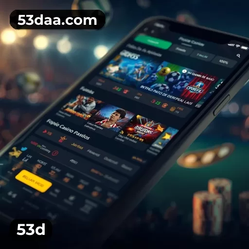 Imagem promocional da 53d divulgando a plataforma e suas promoções